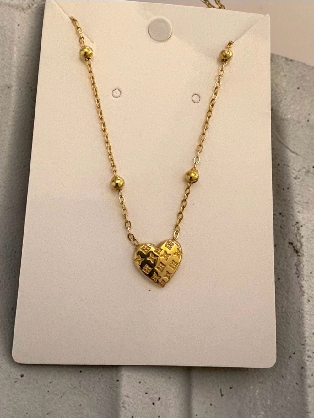Gold Heart Pendant Necklace
